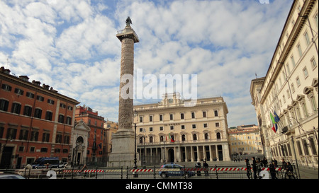 Piazza Colonna, Rome, Italy Stock Photo