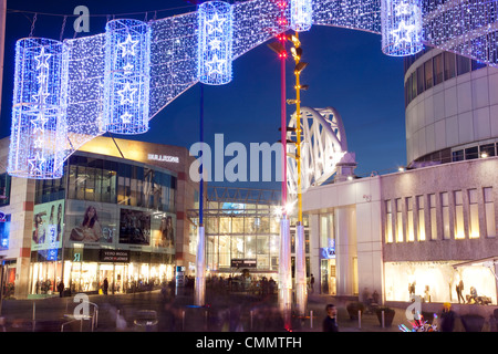 Bullring Shopping Centre at Christmas, City Centre, Birmingham, West Midlands, England, United Kingdom, Europe Stock Photo