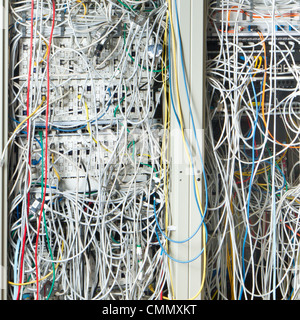 Concept of network infrastructure with cables Stock Photo