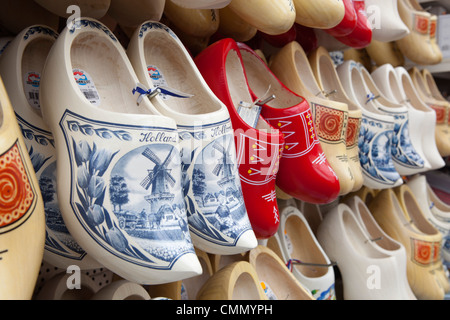 Wooden Dutch clogs in souvenir shop, Amsterdam, North Holland, Netherlands, Europe Stock Photo