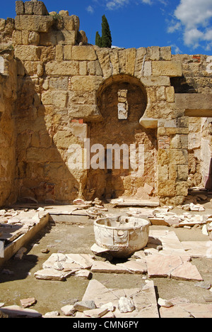 Rooms annexed to the Hall of Abd al-Rahman III, Medina Azahara (Madinat al-Zahra), Near Cordoba, Andalucia, Spain, Europe. Stock Photo