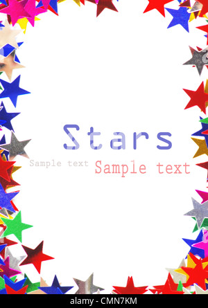 Colored stars background for your text on photo, and other. Stock Photo