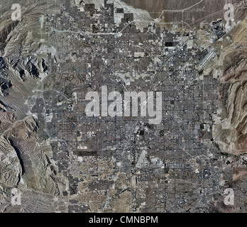 aerial photo map Las Vegas Nevada Stock Photo
