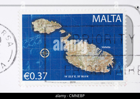 Malta postage stamp Stock Photo