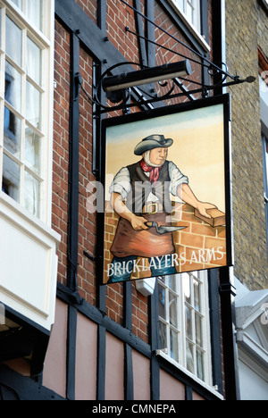 Bricklayers Arms pub in Gresse Street off Tottenham Court Road, Fitzrovia, London, UK Stock Photo