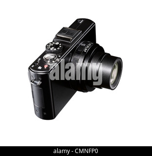 A cut out of a black camera Stock Photo