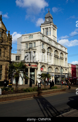 Sheffield city center a mixture of modern and old buildings in South Yorkshire England Stock Photo