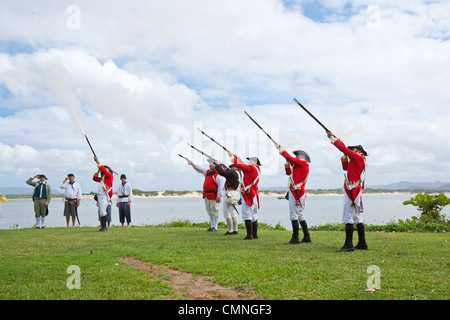 Re-enactment of Captain Cook's landing at Cooktown, Queensland, Australia Stock Photo