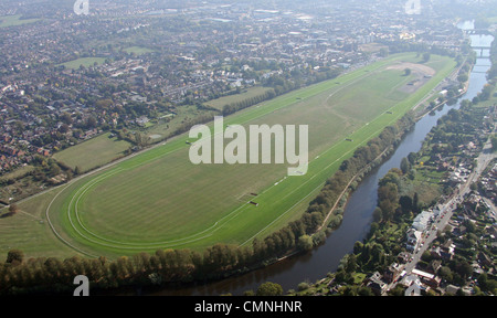 aerial view of Worcester Racecourse Stock Photo