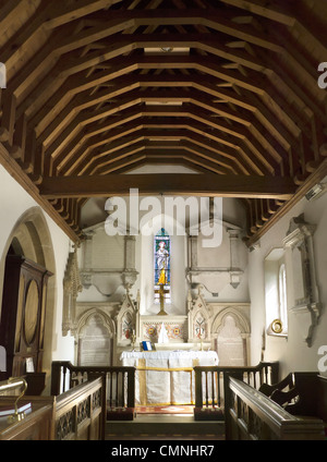 Interior of Saint Peter and Saint Paul - a tiny church in Appleford Village, Oxfordshire Stock Photo