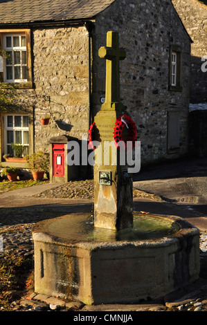 War memorial in Langcliffe, Ribblesdale, North Yorkshire Stock Photo