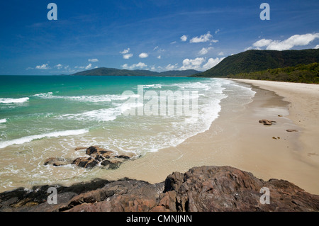 View along Noah Beach. Daintree National Park, Queensland, Australia Stock Photo