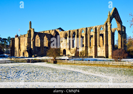 Winter at Bolton Abbey, beside the River Wharfe, North Yorkshire Stock Photo