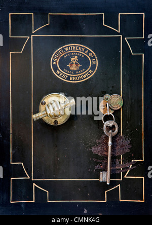 The door of an antique safe Stock Photo