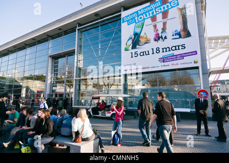 Main entrance to the International Tourism Show 2012 in Paris Stock Photo