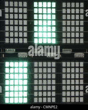 Macro shot of LED panel used on electronic tills and epos systems to display prices and totals Stock Photo