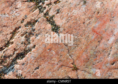 A closeup of a pink granite surface Stock Photo