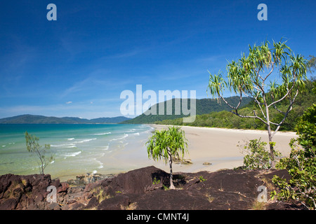 View along Noah Beach. Daintree National Park, Queensland, Australia Stock Photo