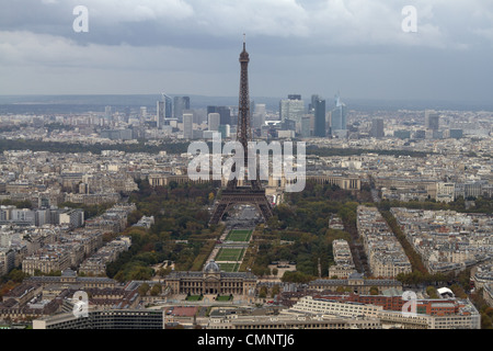 Autumn squall over Eiffel Tower Paris October 2012 Stock Photo