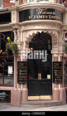 Entrance to St James Tavern Great Windmill Street Soho London Stock Photo