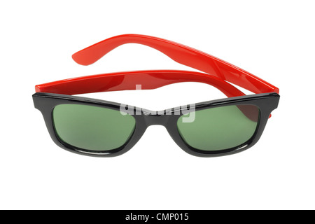 Pair of Fashionable Sunglasses on White Background Stock Photo