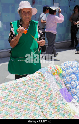 Arica Chile,Paseo Peatonal de Mayo,pedestrian mall,shopping shoppers shop shops market buying selling,store stores business businesses,Hispanic woman Stock Photo