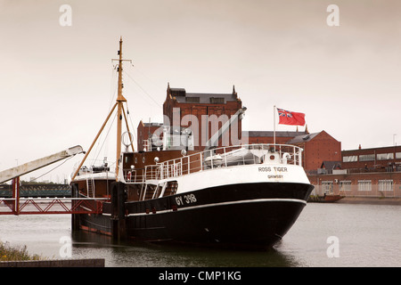 UK, England, Lincolnshire, Grimsby, Fishing Heritage Centre MVF Ross Tiger 1950s trawler Stock Photo