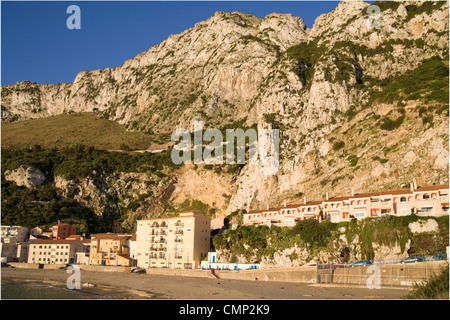 Catalan Bay, Italianate village, Rock of Gibraltar Stock Photo