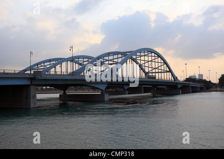 Al Maqtaa bridge in Abu Dhabi, United Arab Emirates Stock Photo