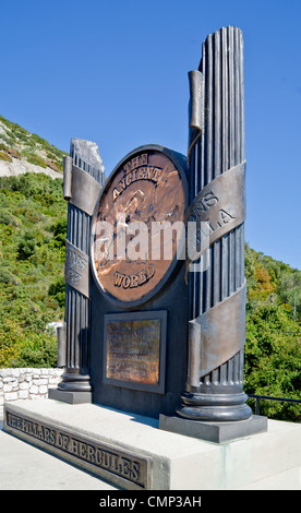 Pillars of Hercules, Jews' Gate, Rock of Gibraltar Stock Photo