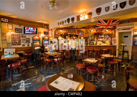 Star Tavern, Star Bar, interior, Rock of Gibraltar Stock Photo