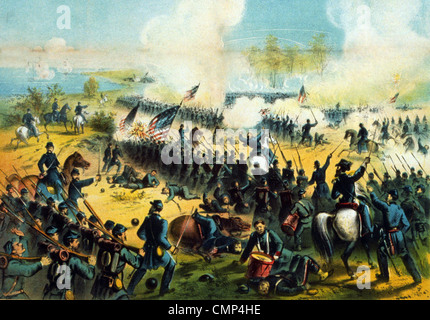 The Battle of Shiloh, also known as the Battle of Pittsburg Landing, battle in the Western Theater of the American Civil War. Stock Photo