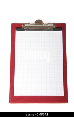 Notebook with clip, photo on the white background Stock Photo