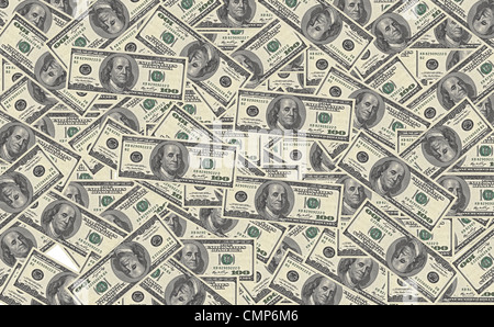 100 dollar bills background Stock Photo