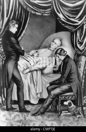 Death of Honorable Henry Clay (April 12, 1777 – June 29, 1852): 'My son i am going, sit by me'. American politician Stock Photo