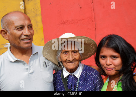 Lima Peru,Barranco District,Avenida Miguel Grau,street scene,Hispanic ethnic woman female women,man men male,girl girls,female kids children teen teen Stock Photo