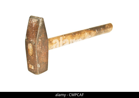 Wood hammer isolated on white background Stock Photo