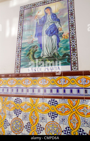 Lima Peru,Barranco,Avenida El Libertador San Martin,art,furniture gallery,Artesanos Don Bosco,religious non profit,skilled artisans,tile,mosaic,Saint Stock Photo