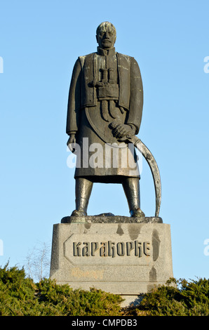 Monument commemorating Karadjordje Petrovic in front of Saint Sava Temple Stock Photo