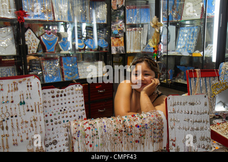 Tacna Peru,Avenida Bolognese,Central market,shopping shoppers shop shops buying selling,store stores business businesses,district,vendor vendors,stall Stock Photo