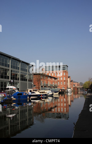 Apartments at Diglis canal basin, Worcester, uk Stock Photo