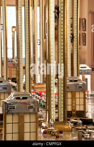 Instruments in control room of Miraflores locks Stock Photo