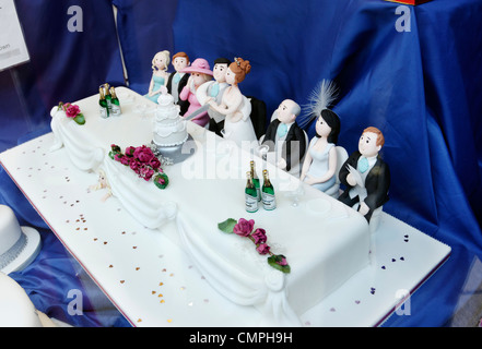 A fun wedding cake Stock Photo