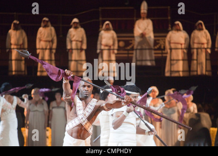 Performance of Giuseppe Verdi's opera Aida at the Royal Albert Hall, London, England, United Kingdom Stock Photo