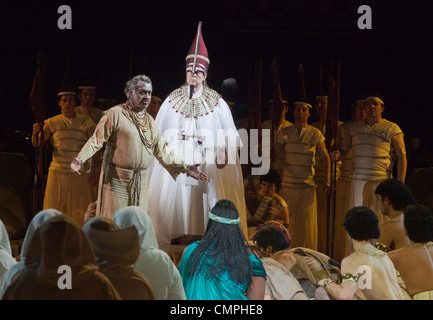 Performance of Giuseppe Verdi's opera Aida at the Royal Albert Hall, London, England, United Kingdom Stock Photo