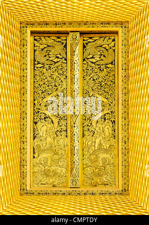 Design beautiful Thai temple gate. Stock Photo