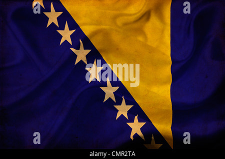 Bosnia and Herzegovina flag with 3d effect Stock Photo - Alamy