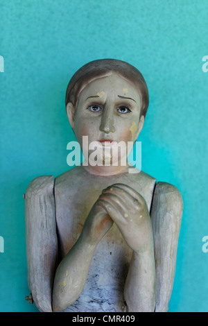 statue in the old convent, El convento, now a hotel Stock Photo