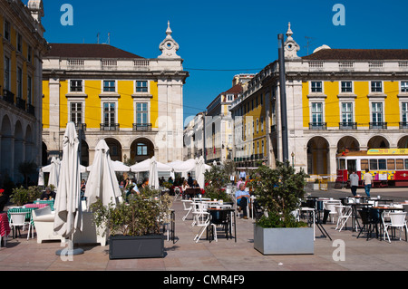 Praca do Comercio square Baixa district central Lisbon Portugal Europe Stock Photo