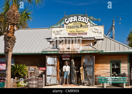 Gator Bob's Trading Post in historic St. Augustine, Florida, USA, America. Stock Photo